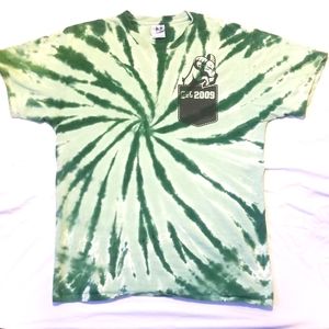 Green tie dye t shirt medium size